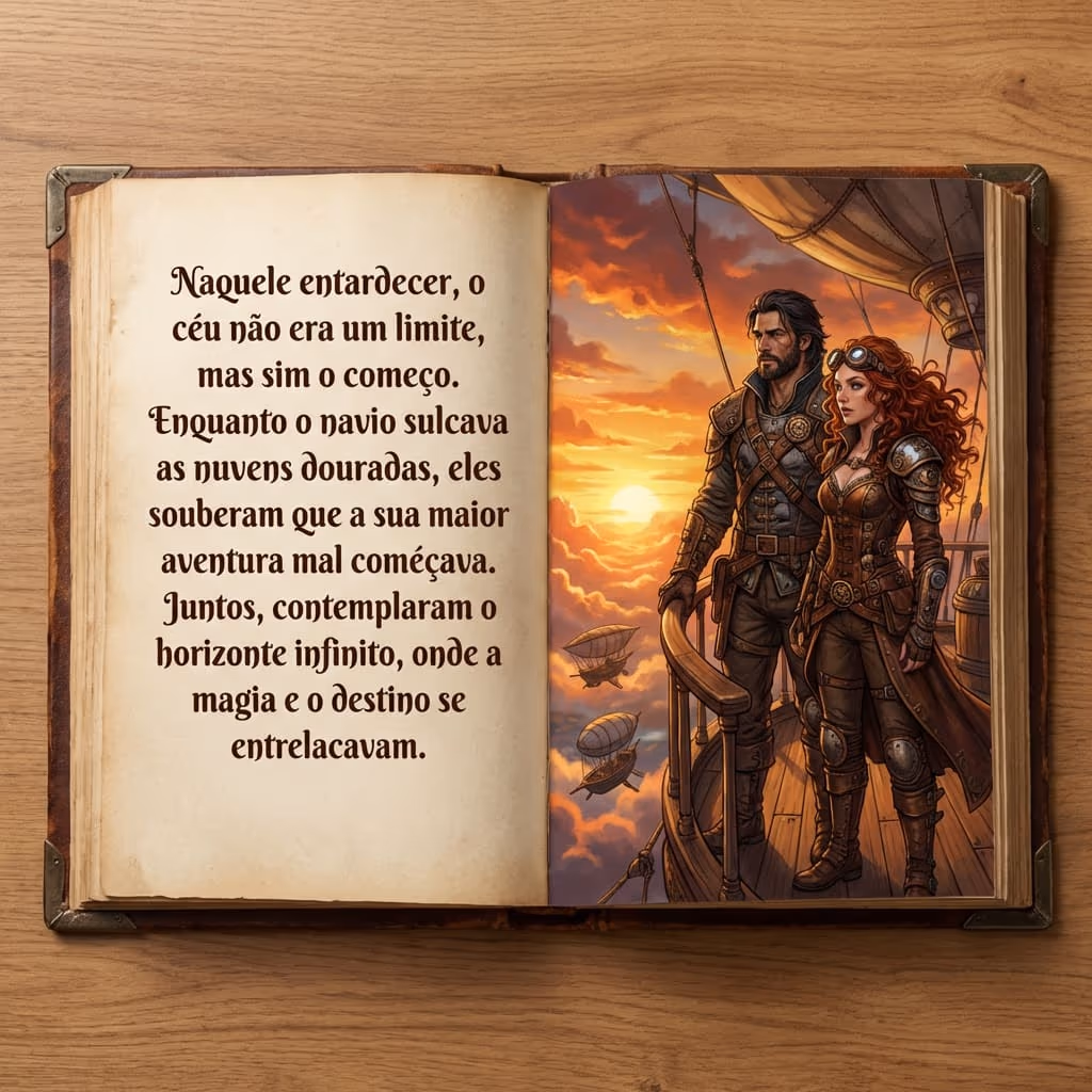 Cuento personalizado para adultos abierto mostrando ilustraciones