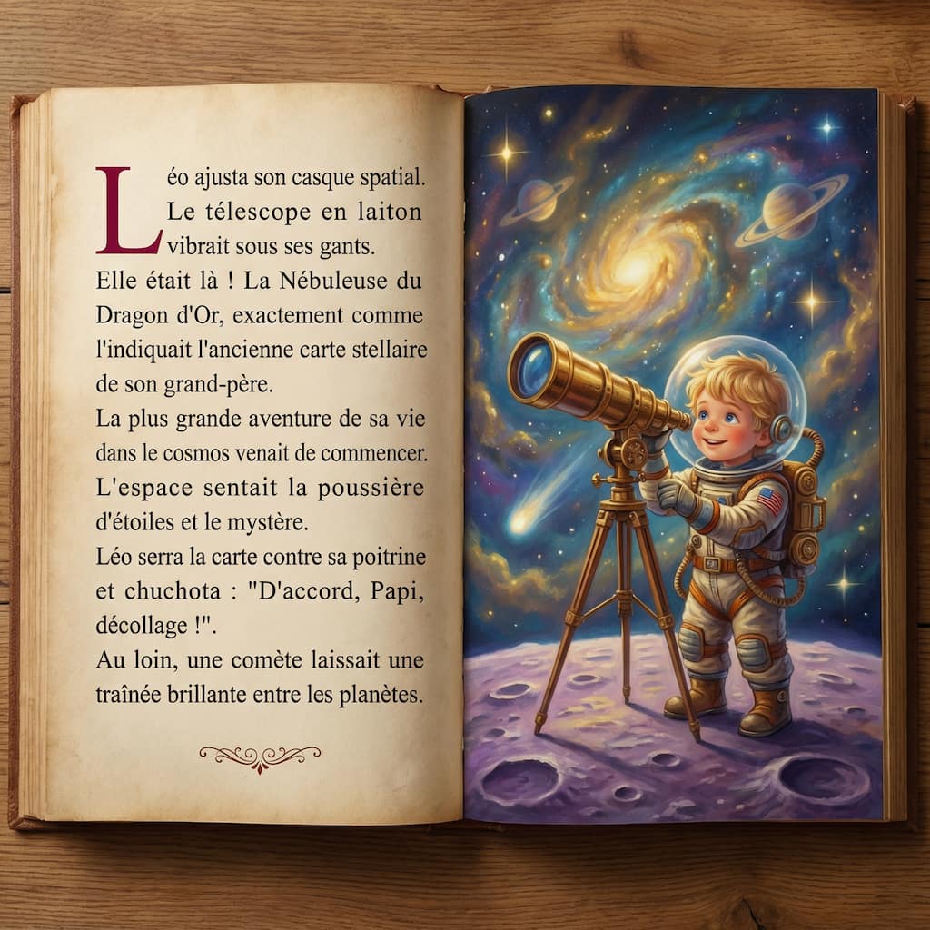 Cuento educativo personalizado abierto mostrando ilustraciones