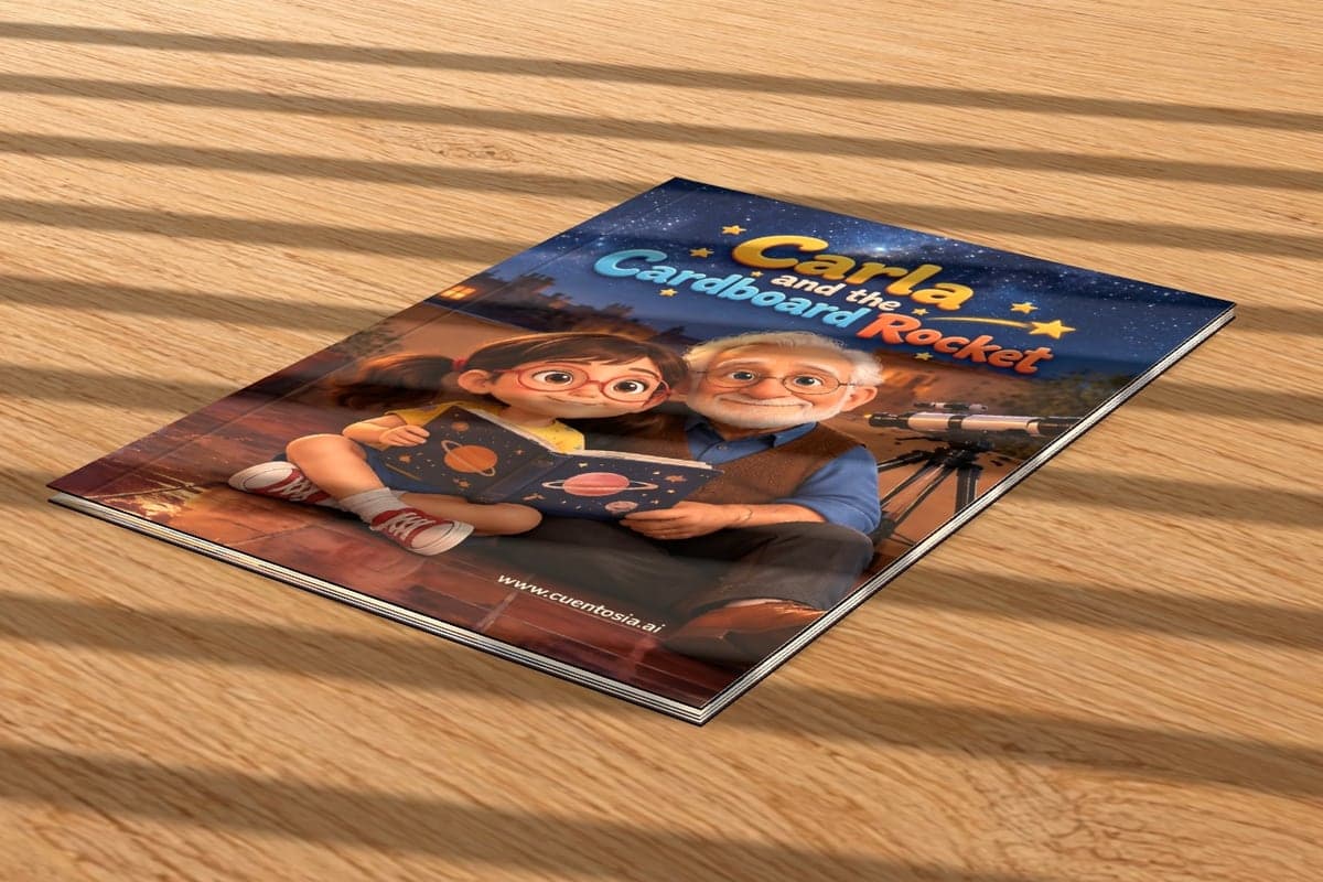 Personalized cuentosIA storybook printed as a softcover