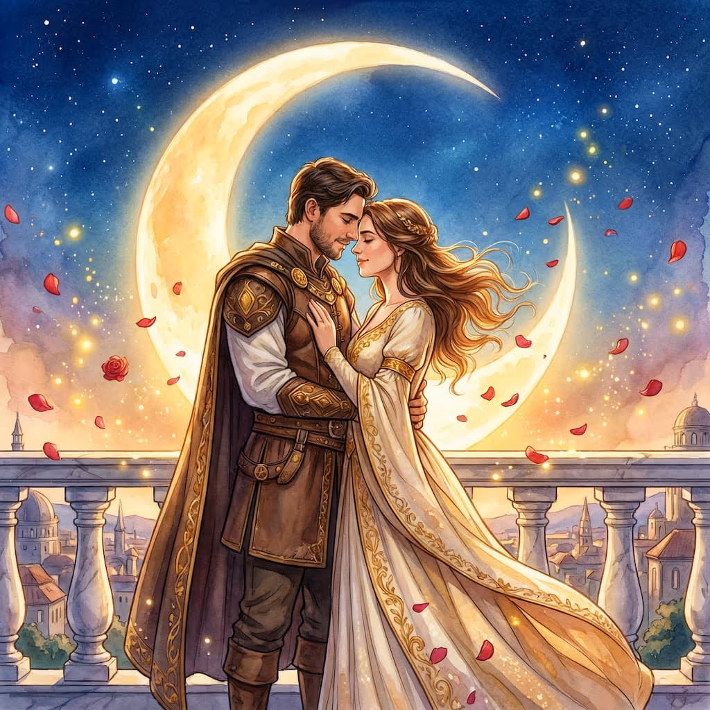 Casal, Dia dos Namorados - Aguarela
