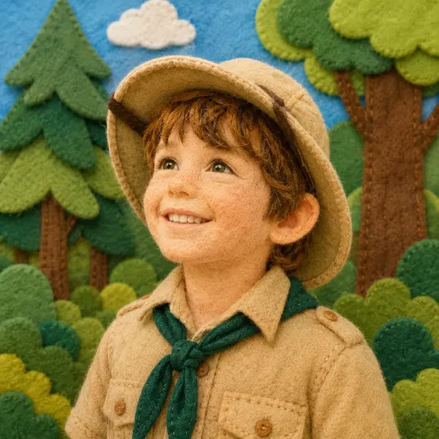 Sample illustration in Felt style