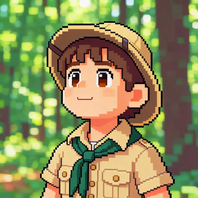 Sample illustration in Pixel Quest style