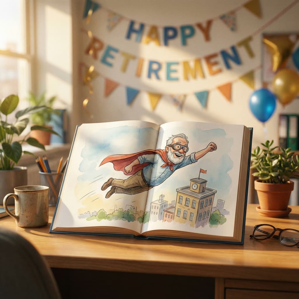 Ilustración del artículo «El Regalo de Jubilación Que No Es una Taza ni un Reloj: Un Cuento Ilustrado de Su Vida Profesional»