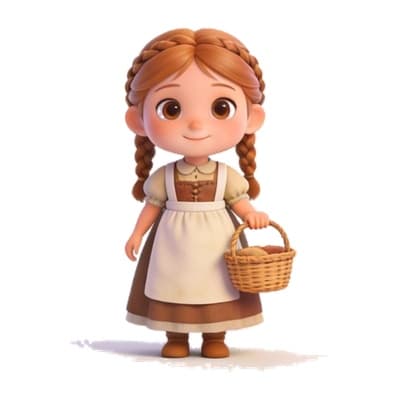 Illustration of Gretel for personalized storybooks