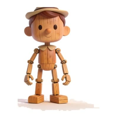 Illustration of Pinocchio for personalized storybooks