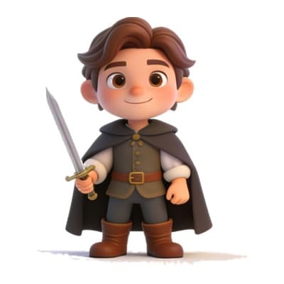 Illustration of D'Artagnan for personalized storybooks