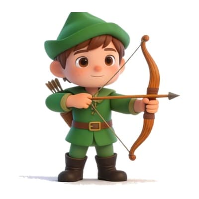 Illustration of Robin Hood for personalized storybooks