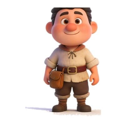 Illustration of Sancho Panza for personalized storybooks