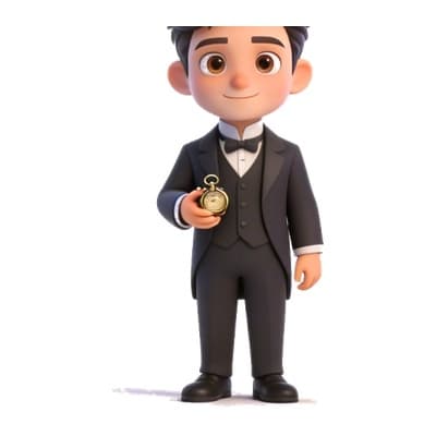 Illustration of Phileas Fogg for personalized storybooks