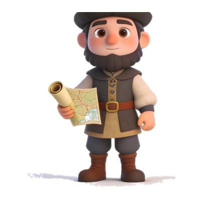 Illustration of Marco Polo for personalized storybooks
