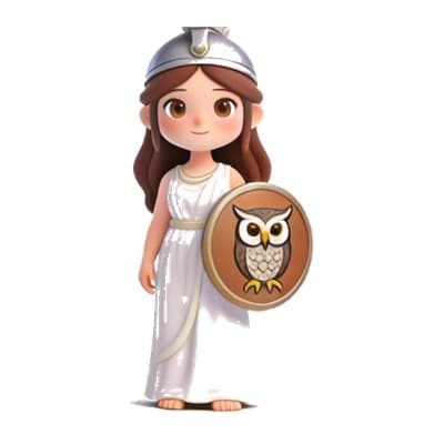 Illustration of Athena for personalized storybooks