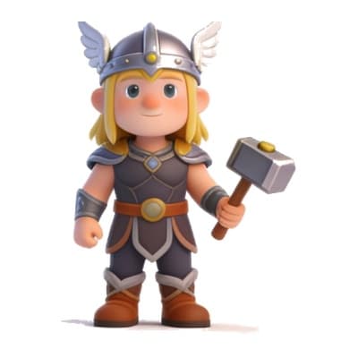 Illustration of Thor for personalized storybooks