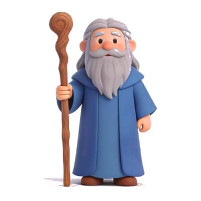 Illustration of Merlin for personalized storybooks