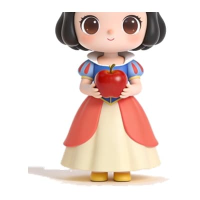 Illustration of Snow White for personalized storybooks