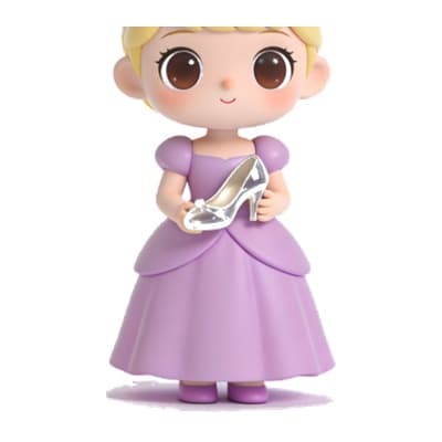 Illustration of Cinderella for personalized storybooks