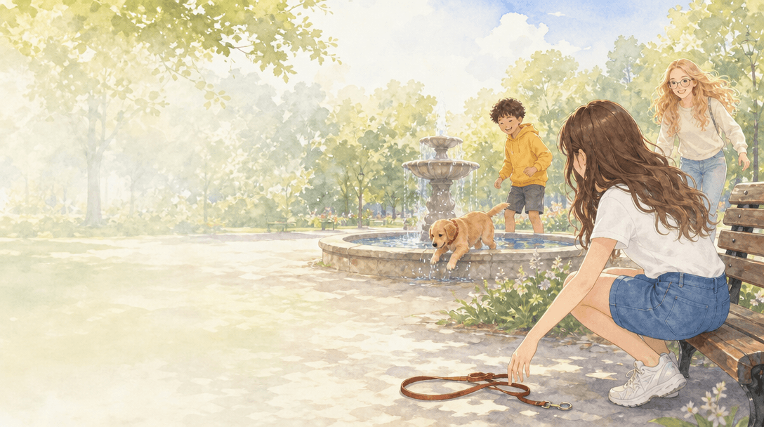 Illustration de la scène 4: Emma prend soin de son chien