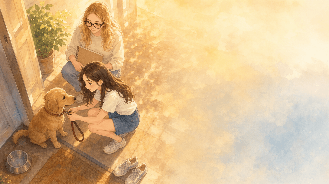 Illustration de la scène 7: Emma prend soin de son chien