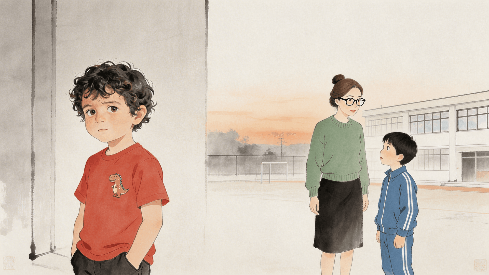 Ilustración de la escena 6: Daniel y el niño que no le dejaba jugar