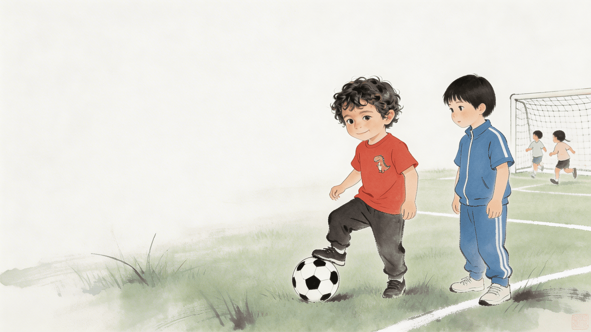 Ilustración de la escena 7: Daniel y el niño que no le dejaba jugar