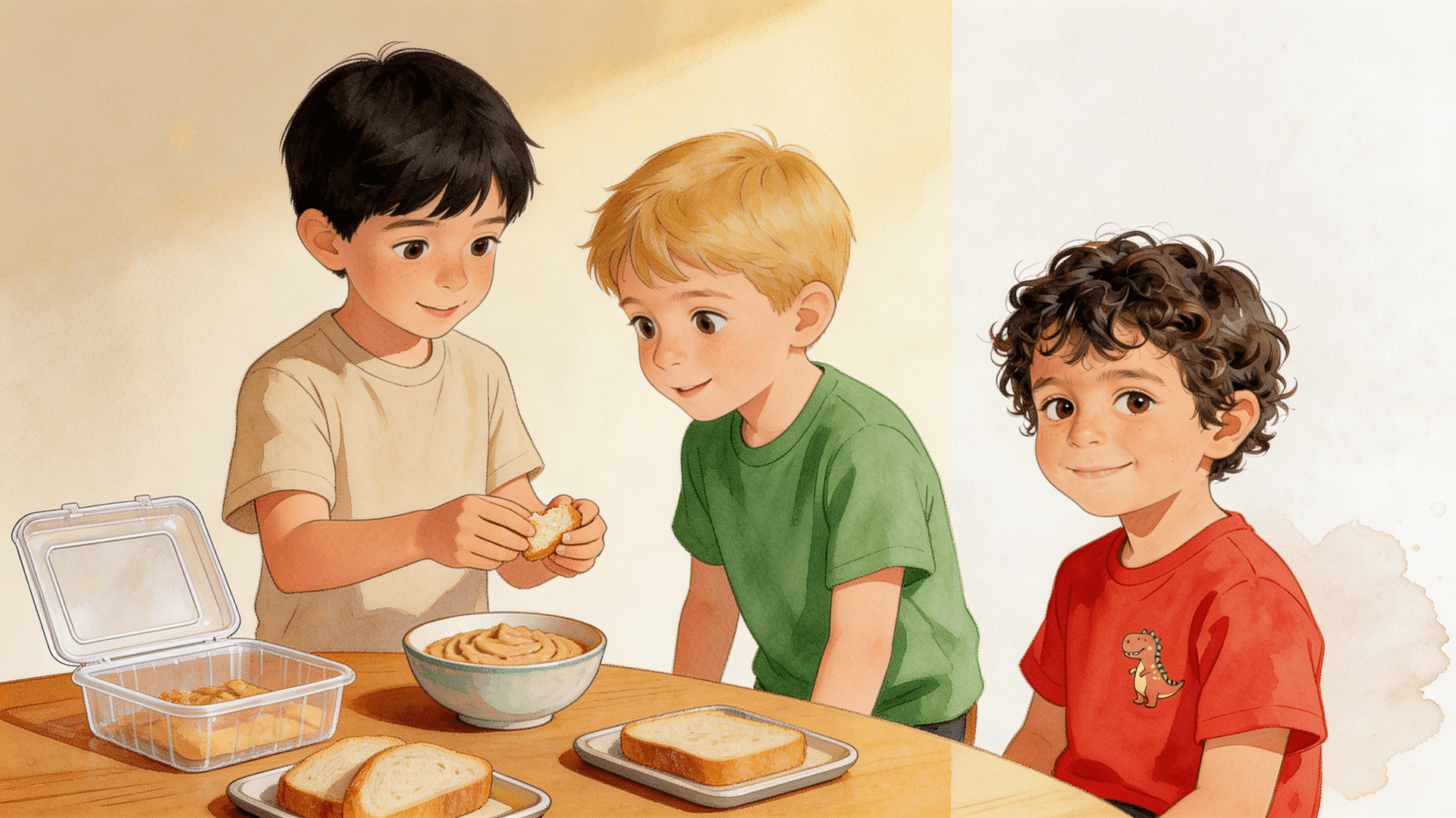Ilustración de la escena 10: Daniel y el compañero que no come de todo