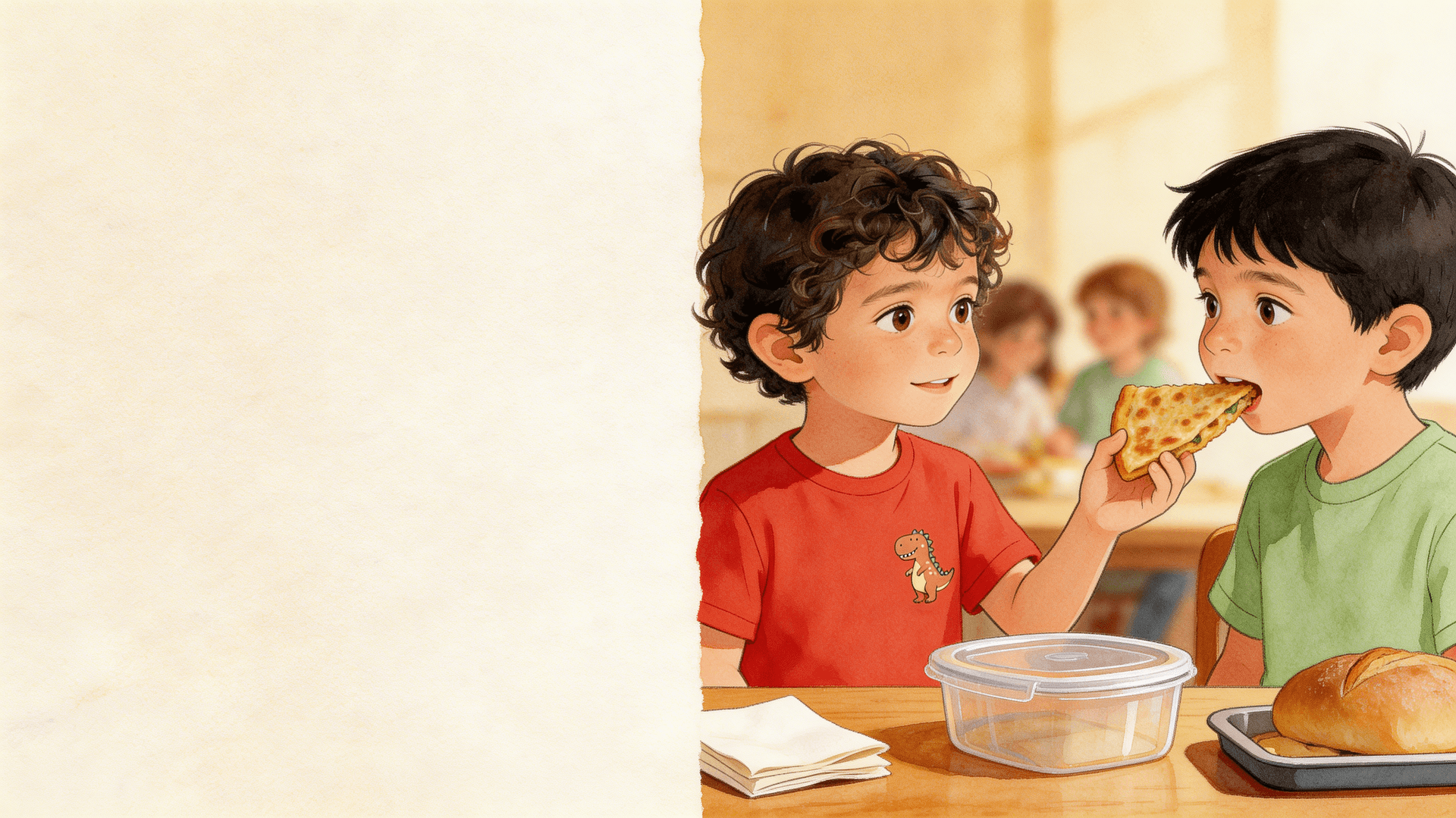Ilustración de la escena 7: Daniel y el compañero que no come de todo