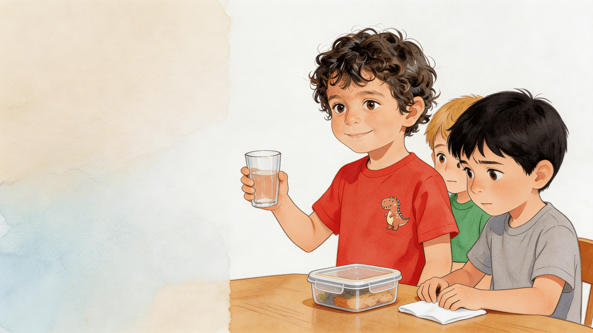 Ilustración de la escena 9: Daniel y el compañero que no come de todo