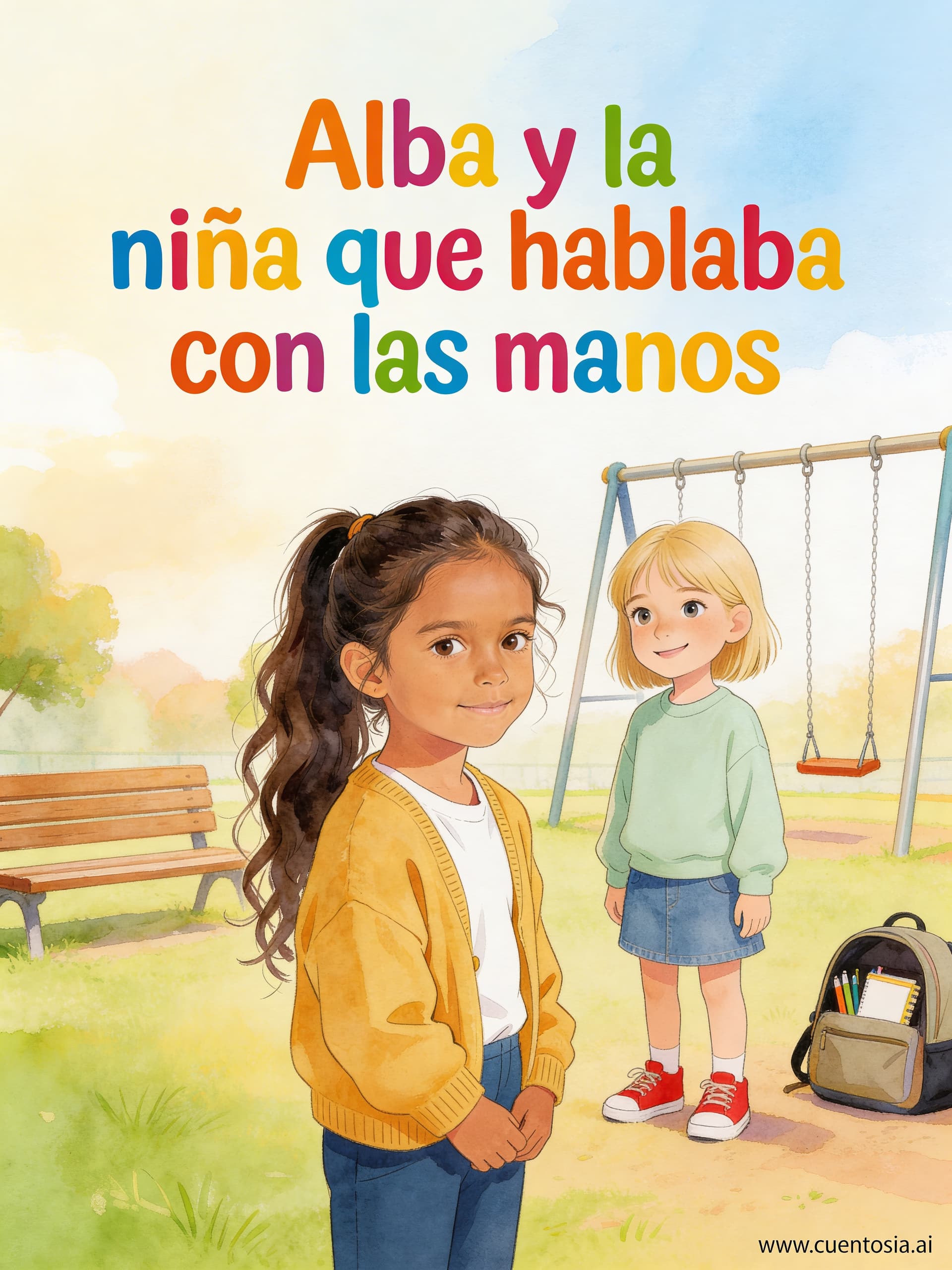 Portada: Alba y la niña que hablaba con las manos