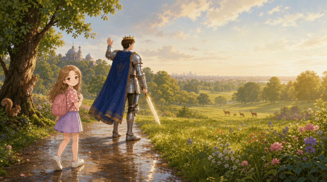 Illustration de la scène 9: Mia dans le parc de Greenwich