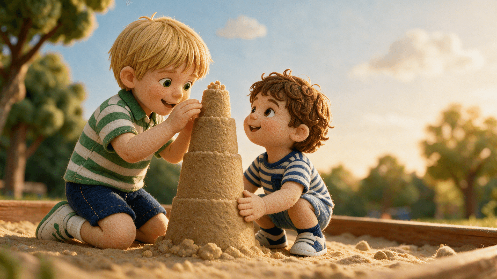 Ilustración de la escena 6: La torre más alta del parque