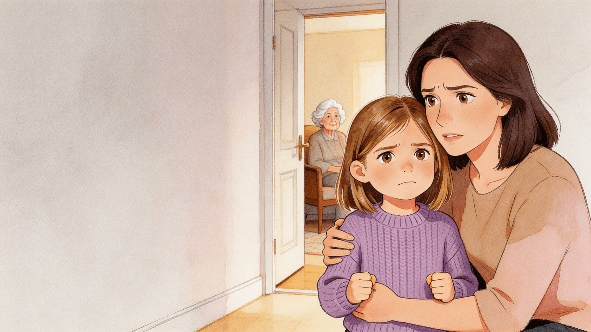 Ilustración de la escena 3: Lara y la abuela que se olvida