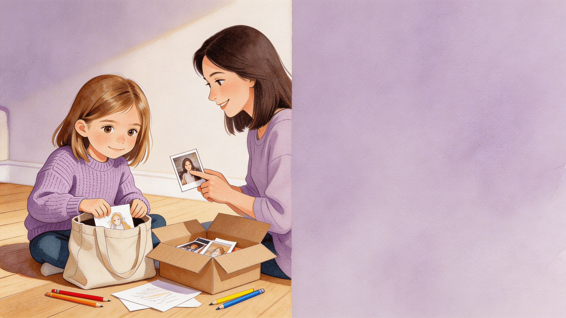 Ilustración de la escena 4: Lara y la abuela que se olvida