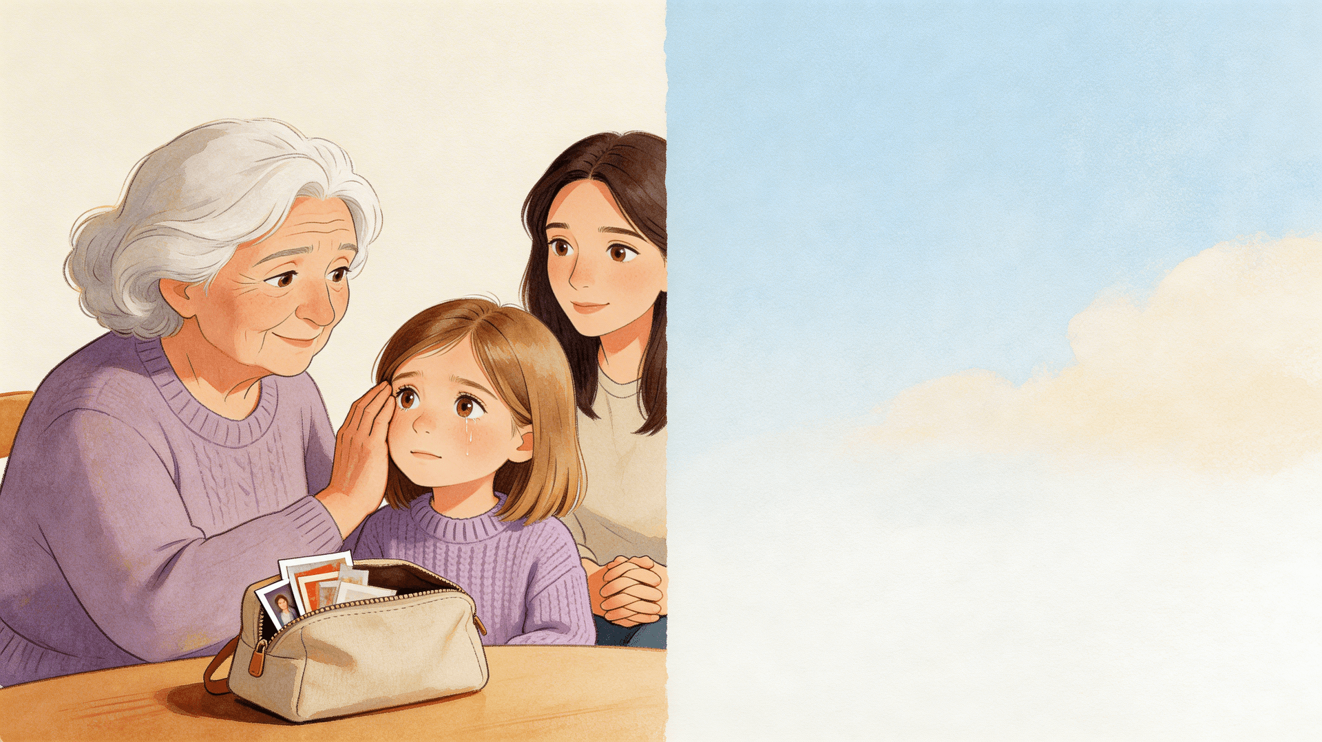 Ilustración de la escena 6: Lara y la abuela que se olvida