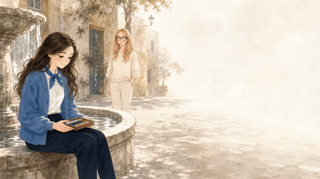 Illustration de la scène 5: Justine visite Lourdes