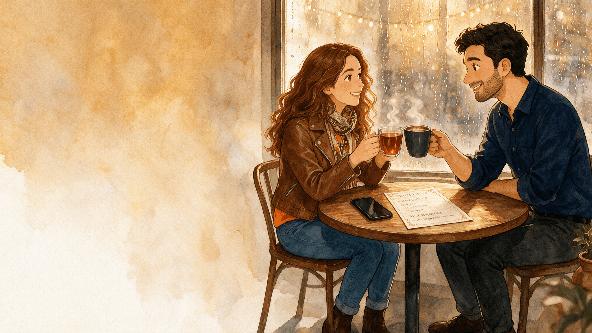 Ilustración de la escena 7: El segundo café del año