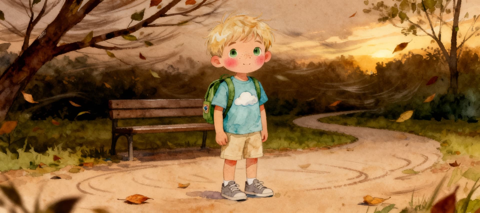 Ilustración de la escena 11: Leo y la nube que se perdió