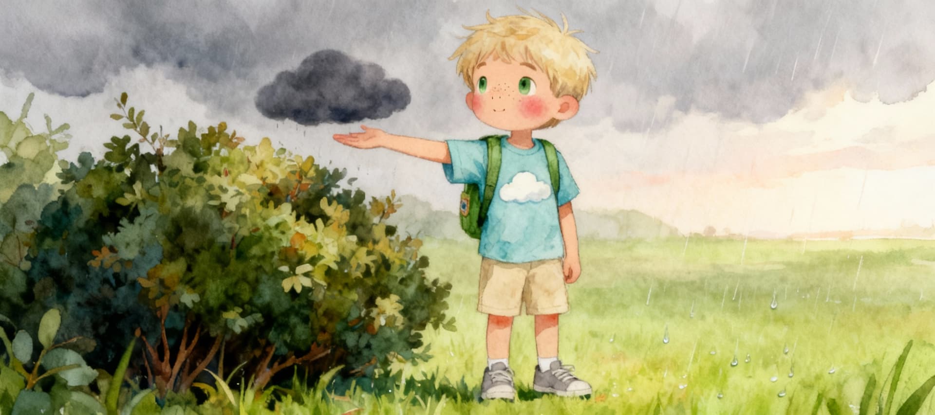 Ilustración de la escena 13: Leo y la nube que se perdió