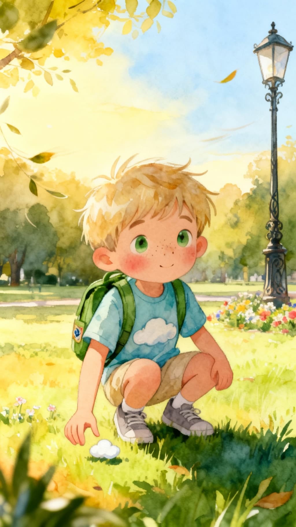 Ilustración de la escena 3: Leo y la nube que se perdió