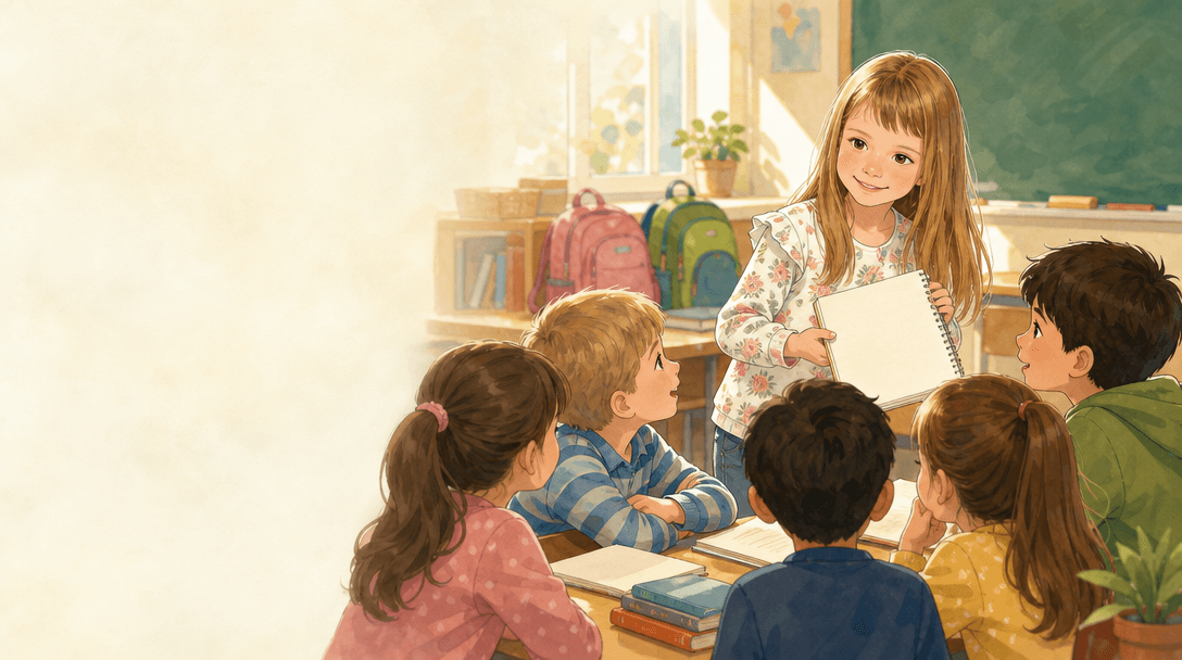 Illustration de la scène 10: Lucie et son nouveau vocabulaire