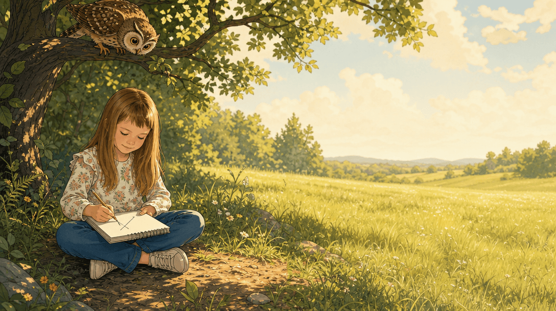 Illustration de la scène 7: Lucie et son nouveau vocabulaire