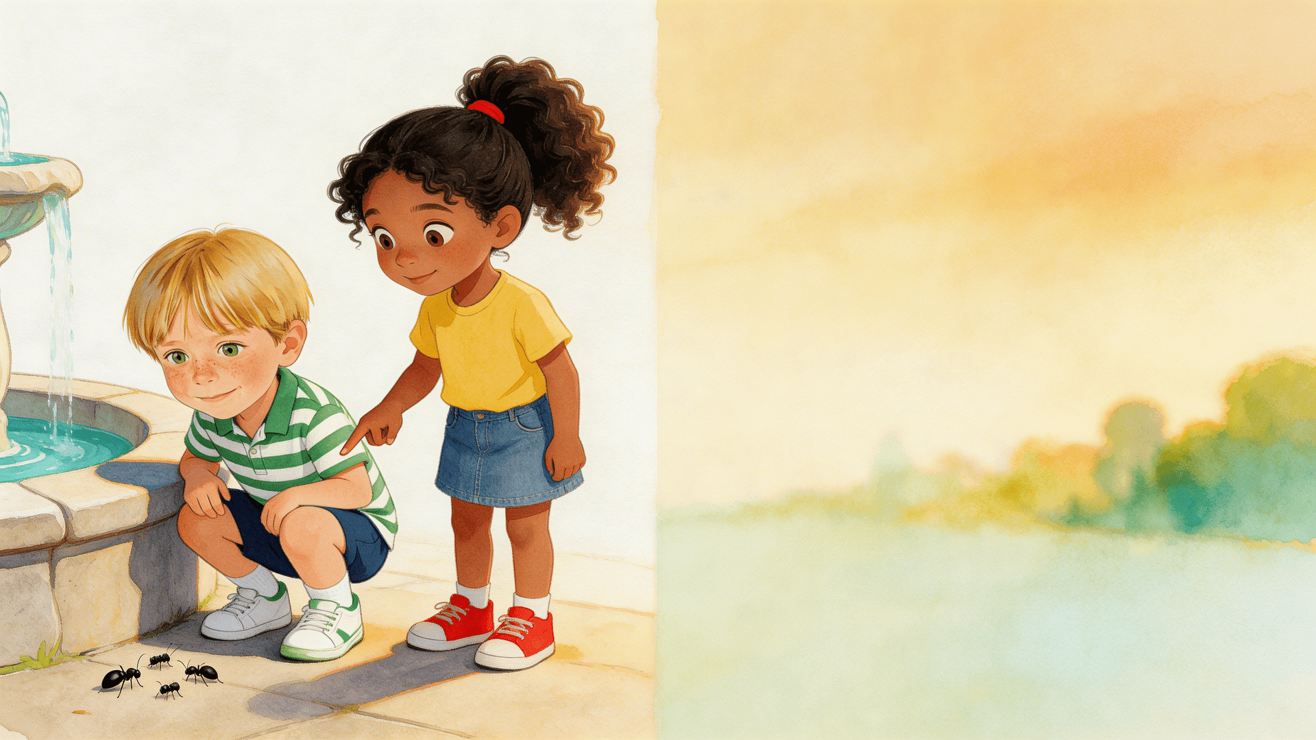 Ilustración de la escena 6: Leo y las palabras que pesan