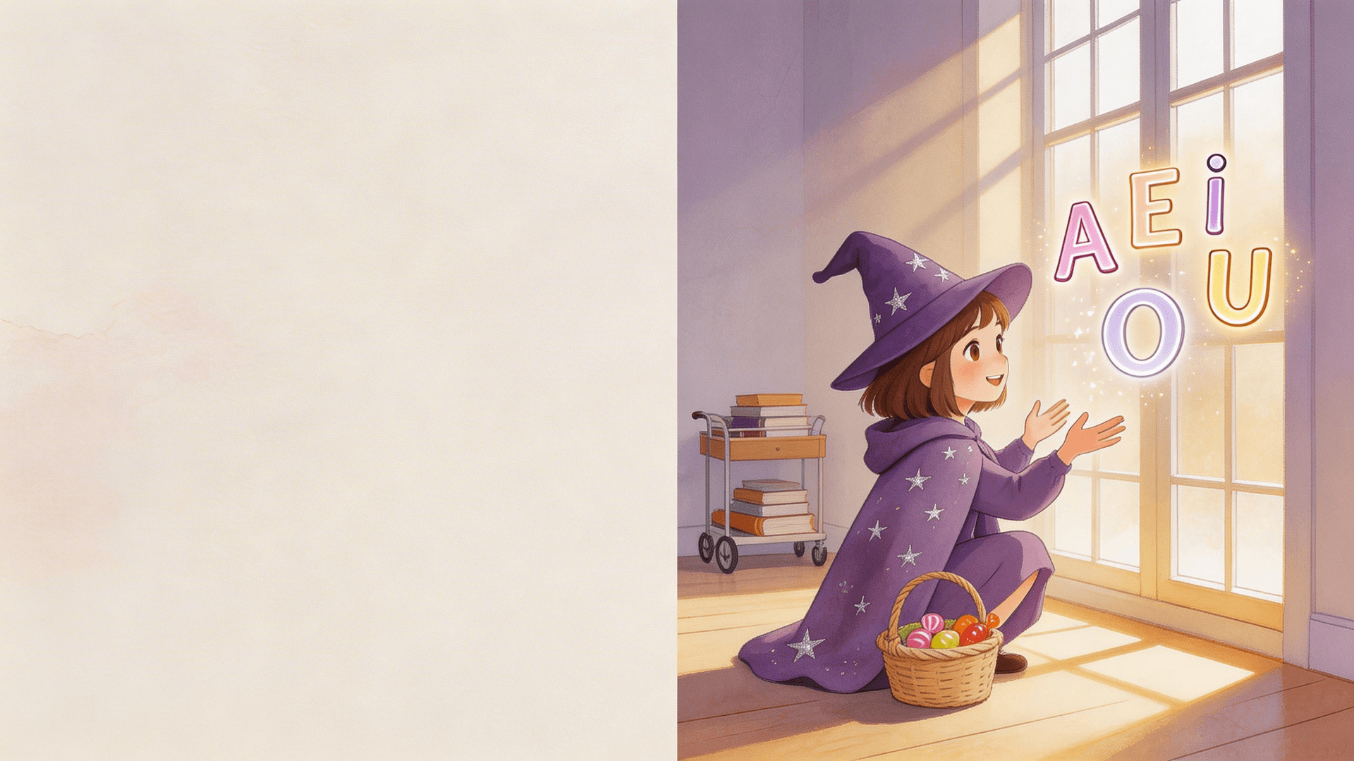 Ilustración de la escena 3: Luna y las letras que cobraron vida