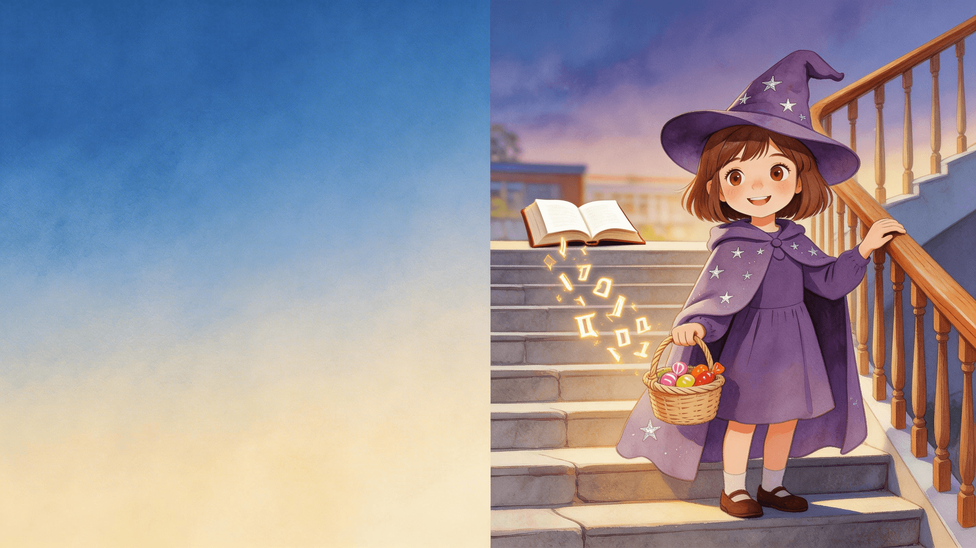 Ilustración de la escena 5: Luna y las letras que cobraron vida