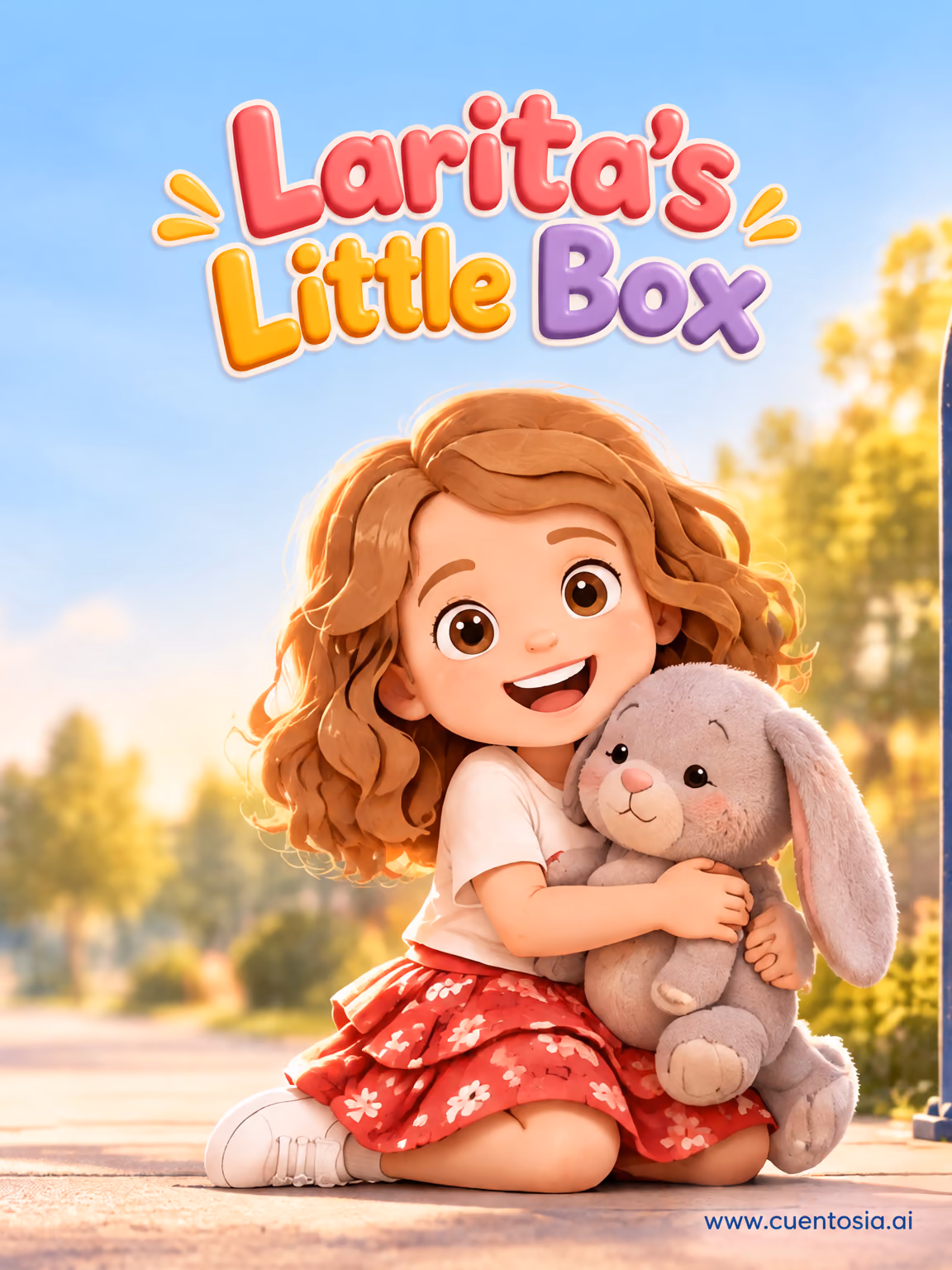 Illustrated cover of the story “Larita’s Little Box”, Emotions, 3D Animation illustration, for ages 2 to 4