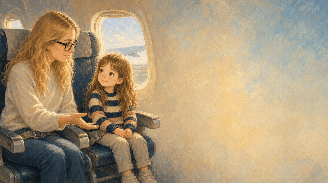 Illustration de la scène 5: Juliette prend l'avion pour la première fois