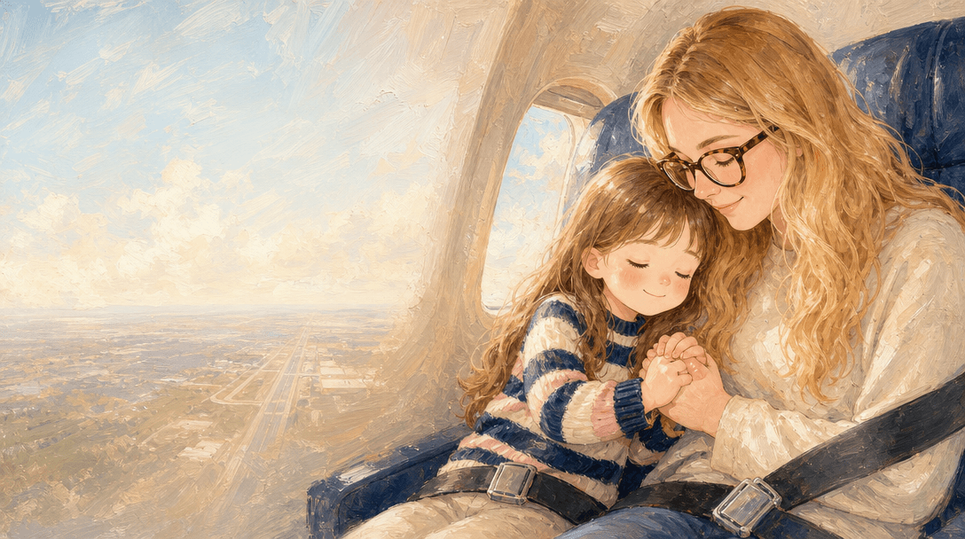 Illustration de la scène 6: Juliette prend l'avion pour la première fois