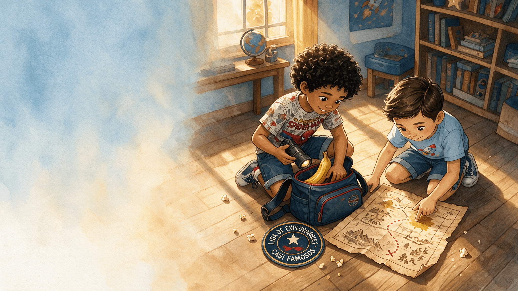Ilustración de la escena 1: Elías el explorador aventurero