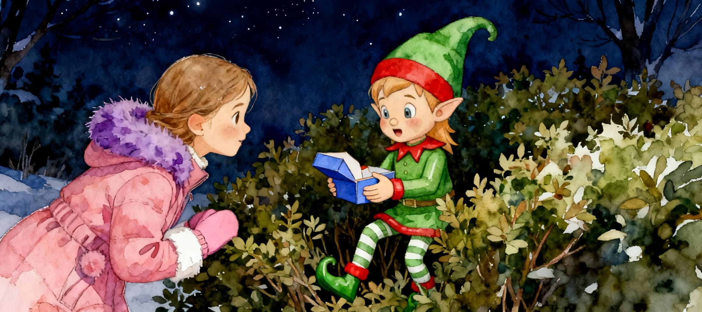 Ilustración de la escena 7: Encendido de luces de Navidad en Cangas de Onís