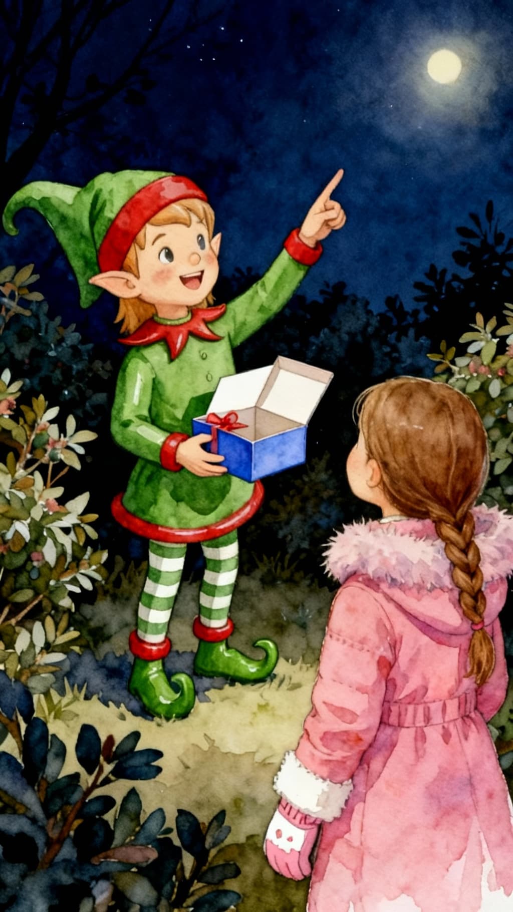 Ilustración de la escena 9: Encendido de luces de Navidad en Cangas de Onís