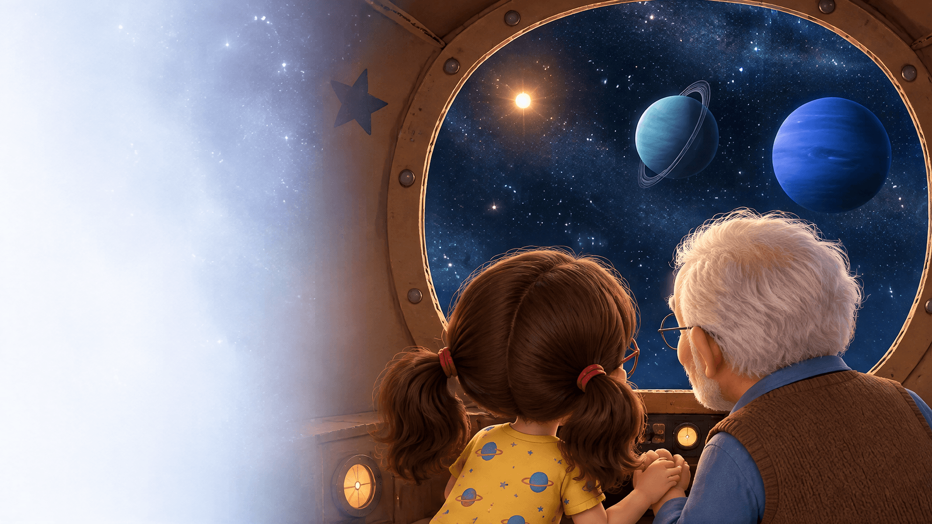 Illustration de la scène 5: Carla et la fusée en carton