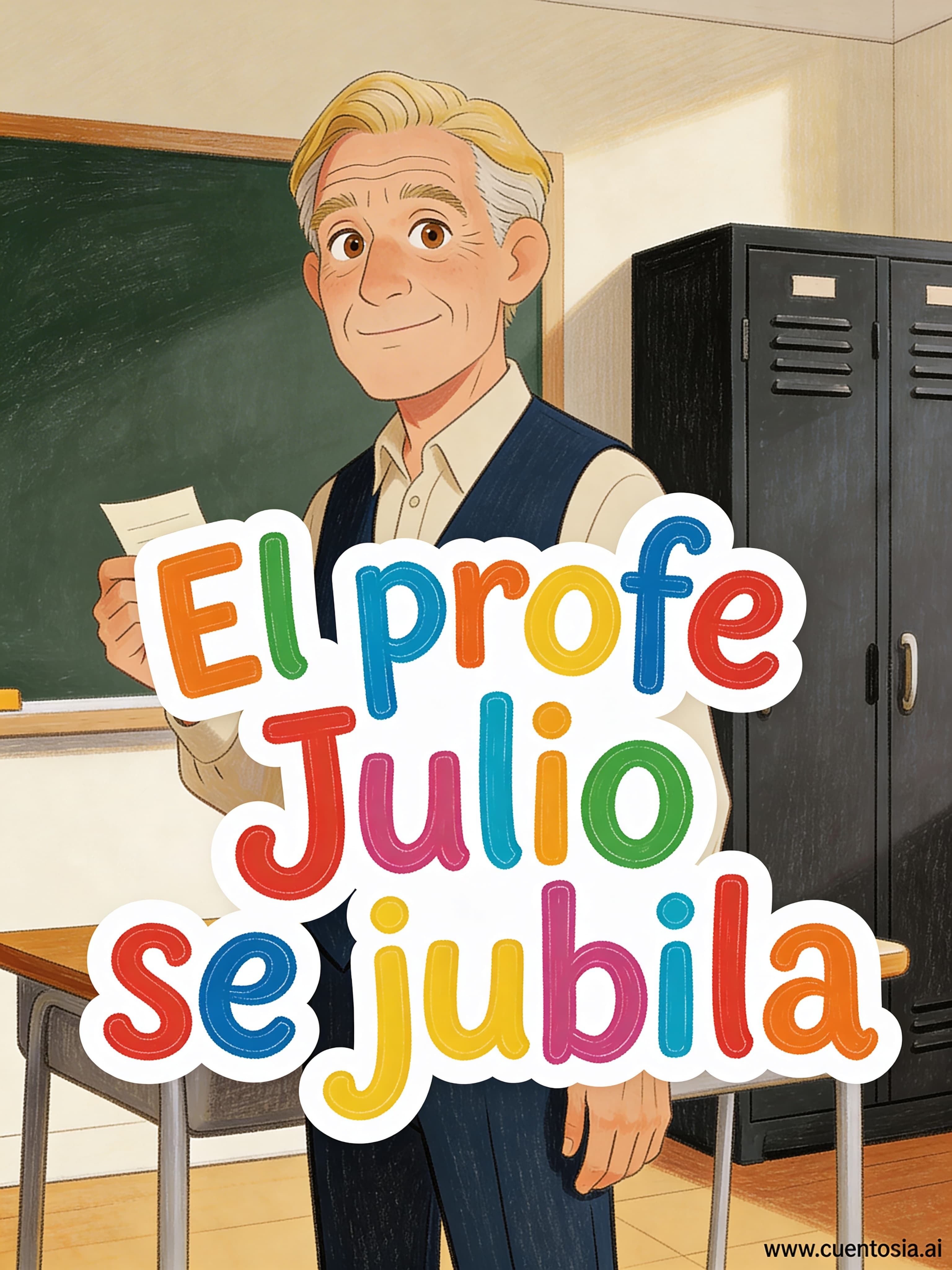 Portada: El profe Julio se jubila: un cuento de homenaje